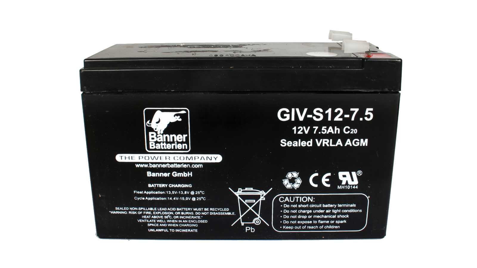 Аккумуляторная батарея BANNER GiV-S 12- 7,5 Австрия 151x65x99 фотография №1