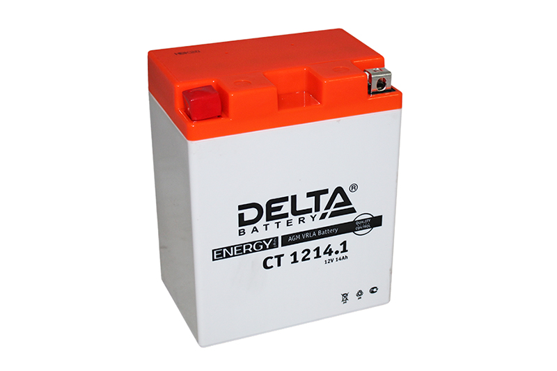 Аккумуляторная батарея DELTA СТ 1214.1 YTX14-BS 6СТ14 фотография №1