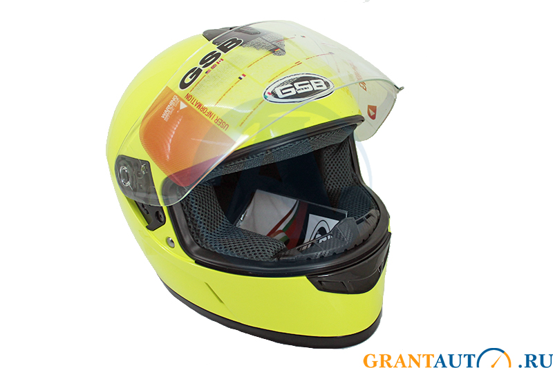 Шлем интеграл GSB G-349 флуоресцентный желтый XXL фотография №2