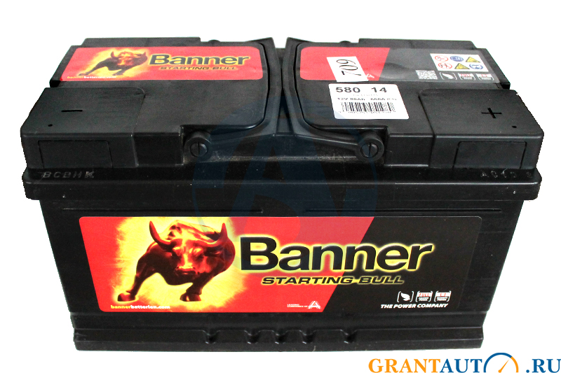 Аккумуляторная батарея BANNER Starting Bull 14 6СТ80 фотография №1