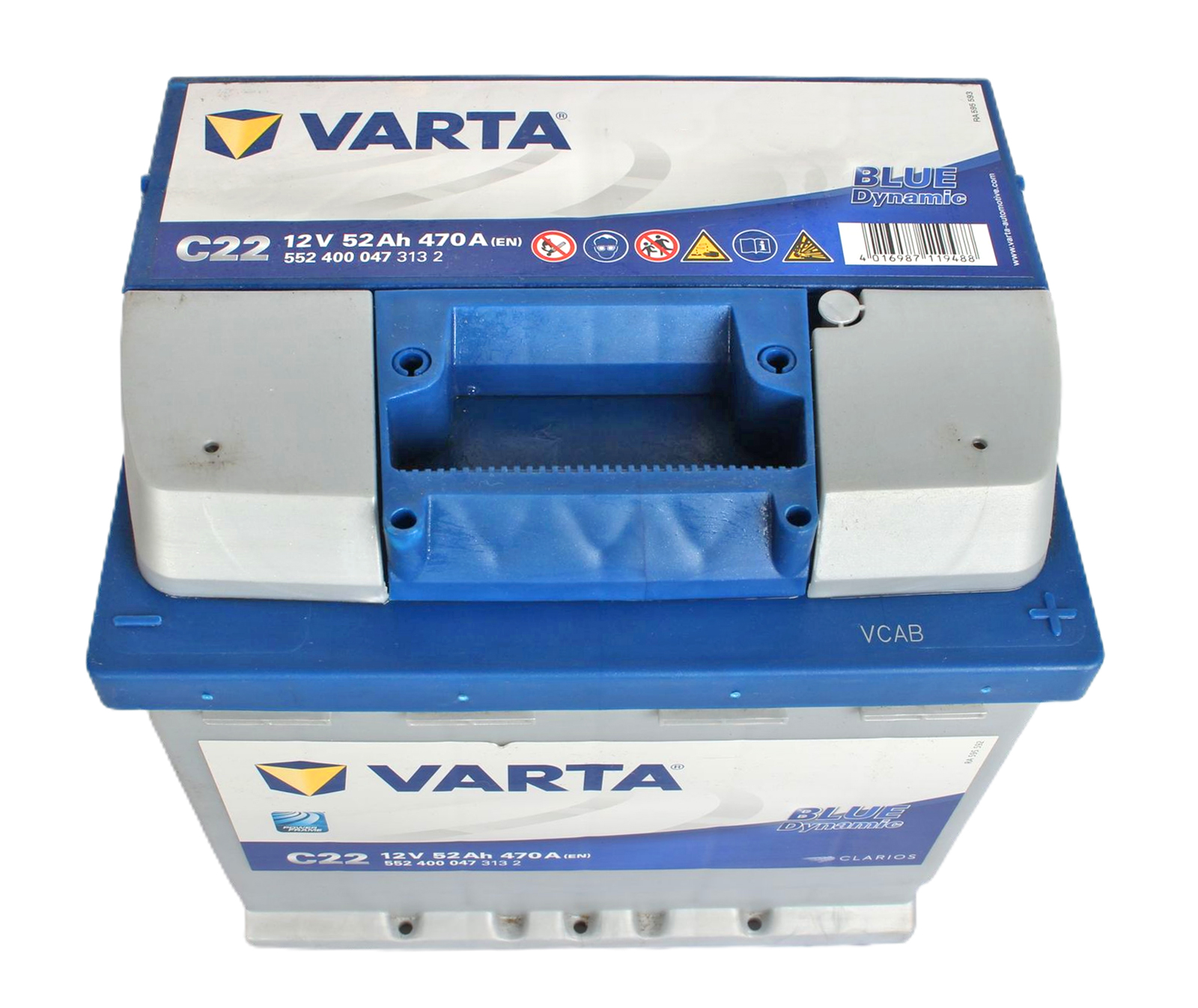 Аккумуляторная батарея VARTA BLUE 6СТ52 C22 * 552 400 047 фотография №2
