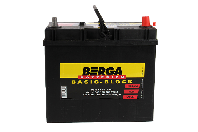 Аккумуляторная батарея BERGA Basic-block 6СТ45 азия обратная фотография №1