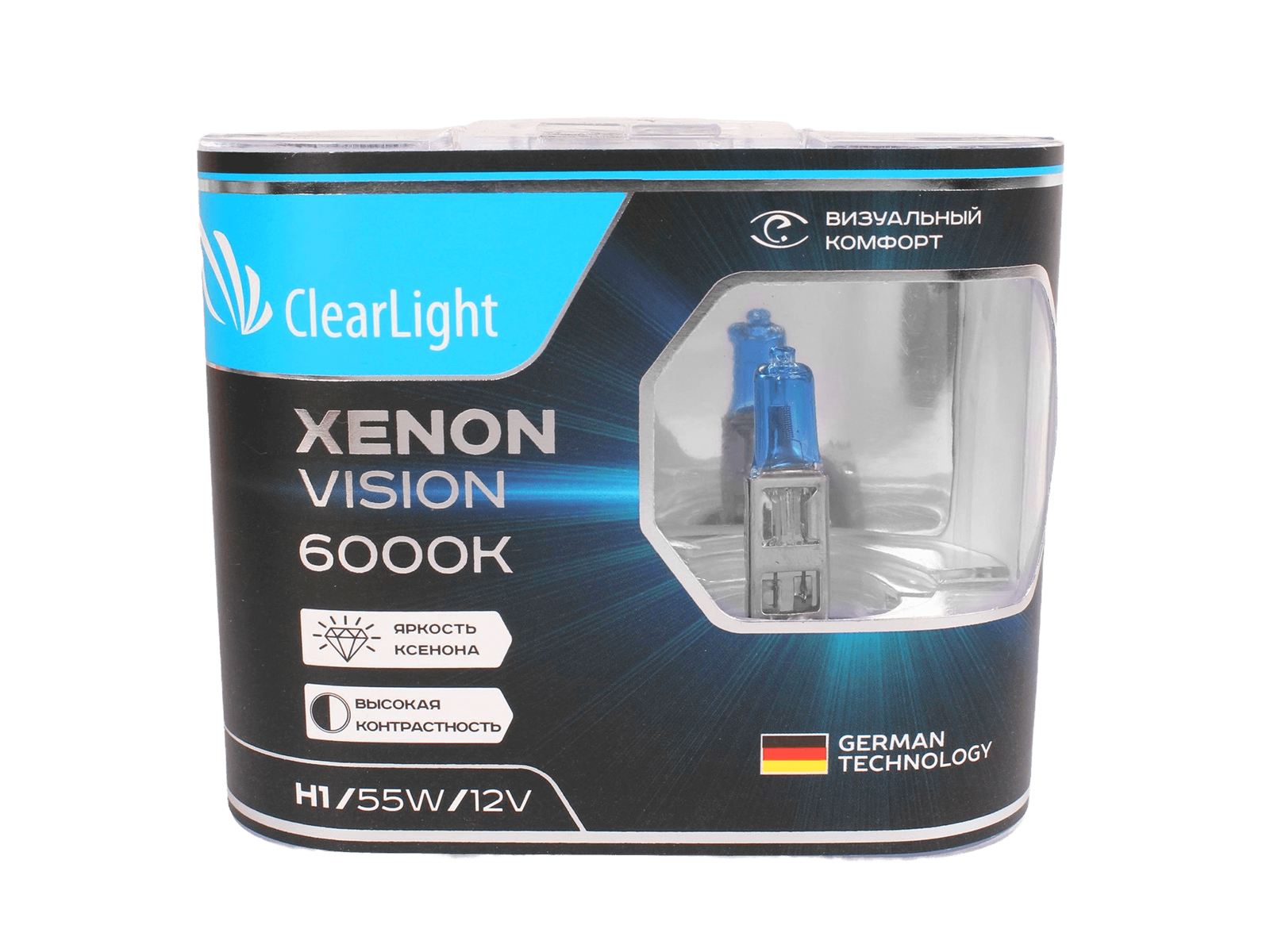 Лампа Clearlight H1 12V 55W Xenon Vision комплект фотография №4