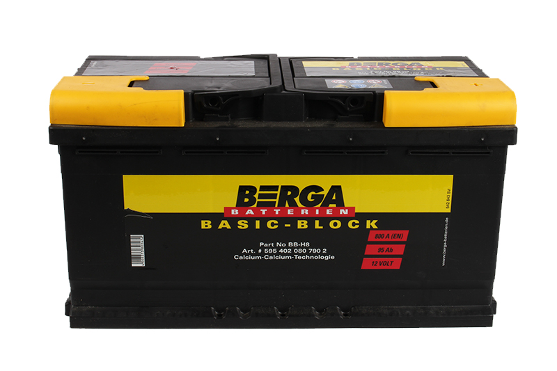 Аккумуляторная батарея BERGA Basic-block 6СТ95 обратная фотография №1