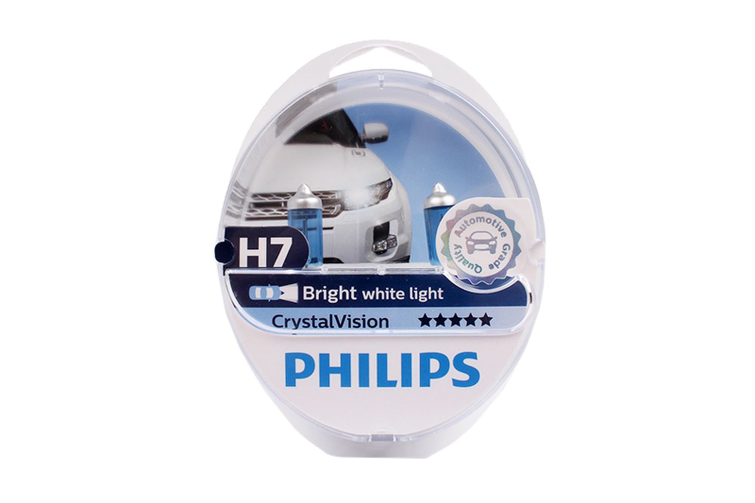 Лампа 12V H7 PHILIPS CRISTAL VISION 4300K 2шт+2шт фотография №1