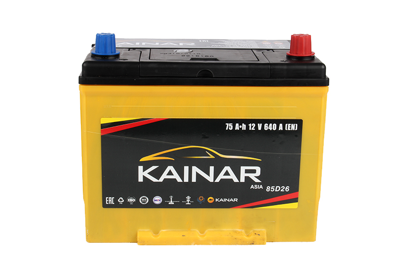 Аккумуляторная батарея KAINAR 85D26L 6СТ75 азия обратная фотография №1