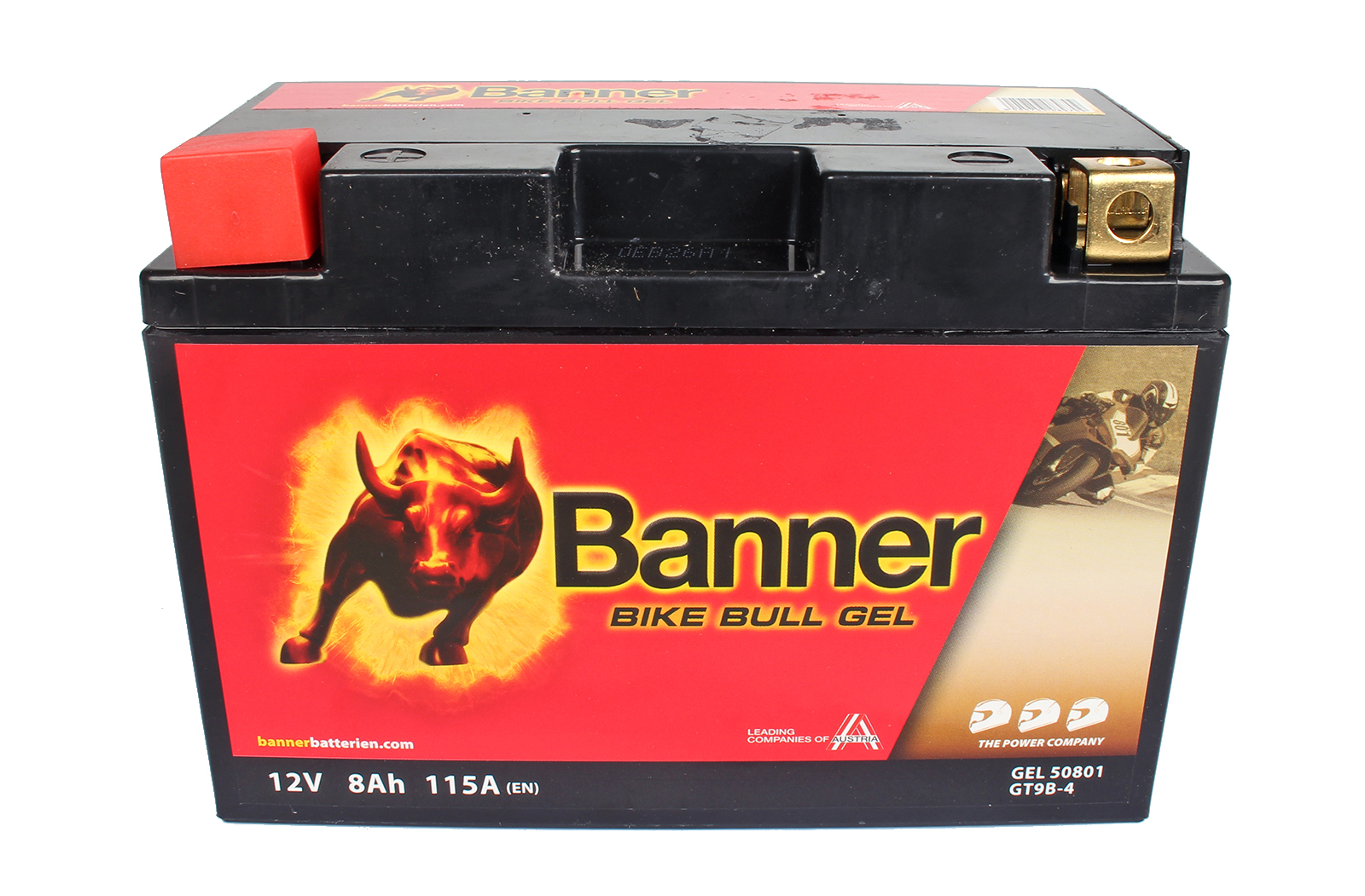 Аккумуляторная батарея BANNER Bike Bull GEL 50801 GT9B-4 6СТ8 фотография №1