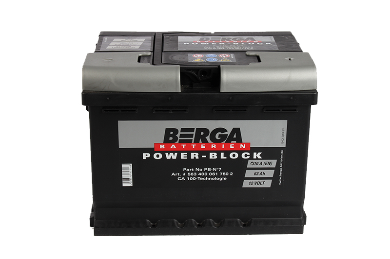 Аккумуляторная батарея BERGA Power Block 6СТ63 обратная фотография №1
