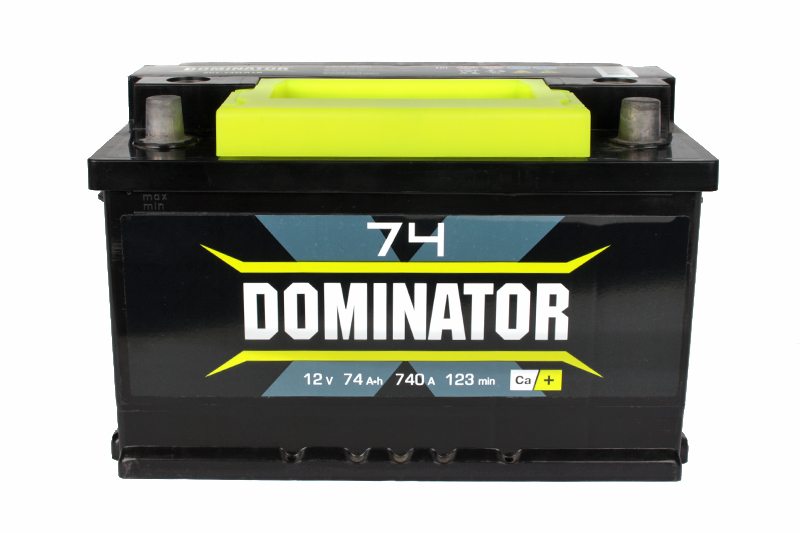 Аккумуляторная батарея DOMINATOR 6СТ74 обратная низкая фотография №1