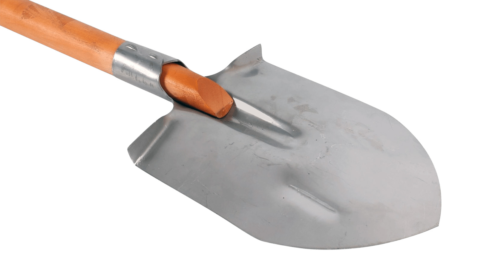 Лопата штыковая нержавеющая сталь с деревянным черенком ЛЮКС фотография №3