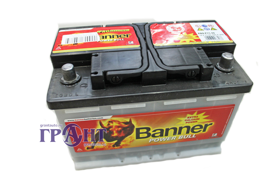 Аккумуляторная батарея BANNER Power Bull PRO P7540 6СТ75 обратная фотография №2