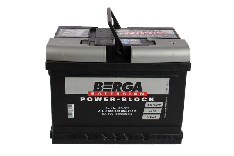 Аккумуляторная батарея BERGA Power Block 6СТ60 низкий обратная фотография №1