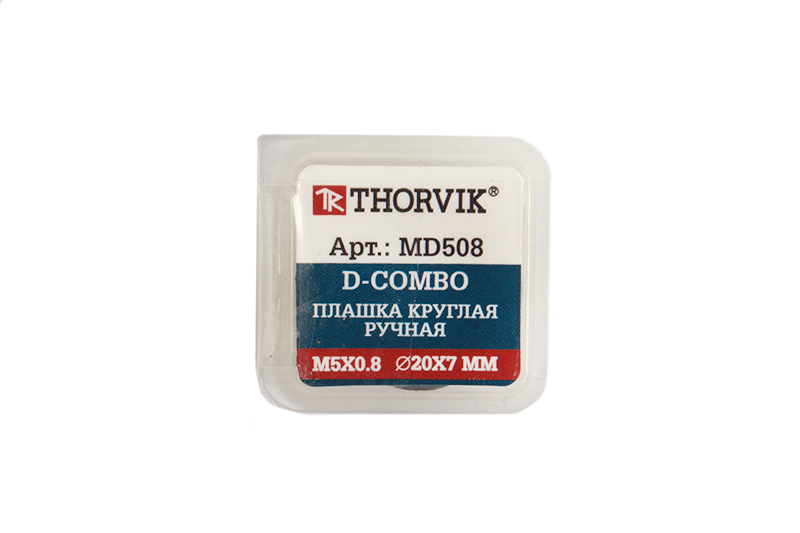 Плашка THORVIK М10х1.25 D-COMBO круглая ручная HSS Ф30х11мм фотография №3