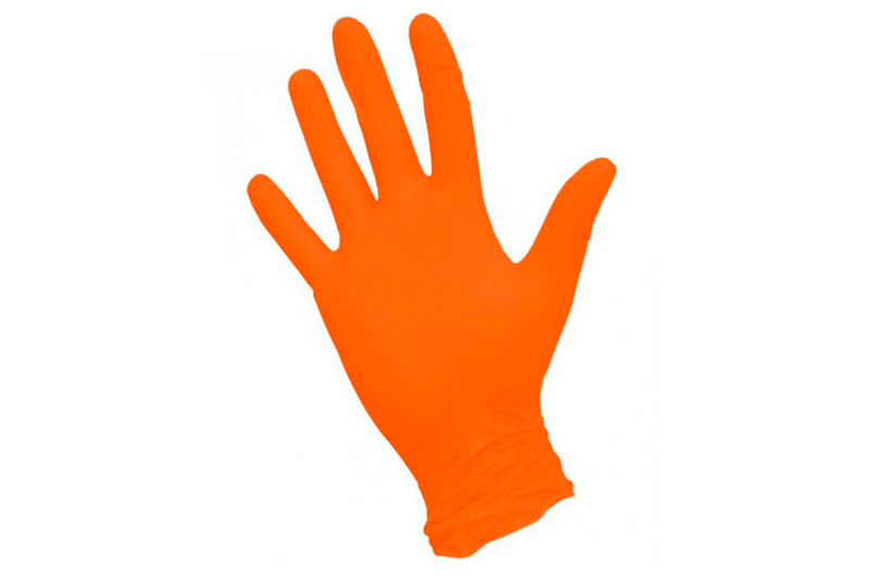 Перчатки нитриловые оранжевые JSN 02 NATRIX 1парL фотография №1