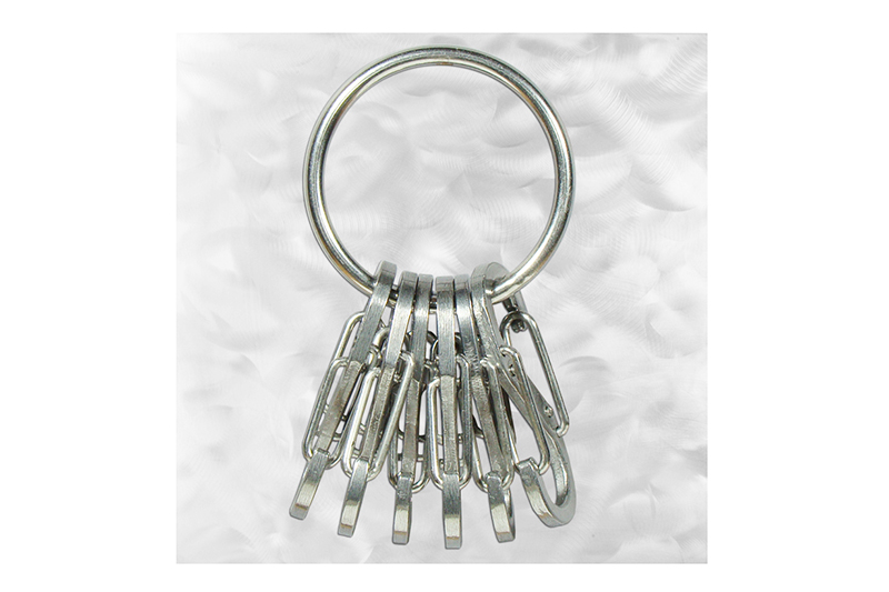 Брелок NiteIze Key Ring с металлическим карабином стальной фотография №2