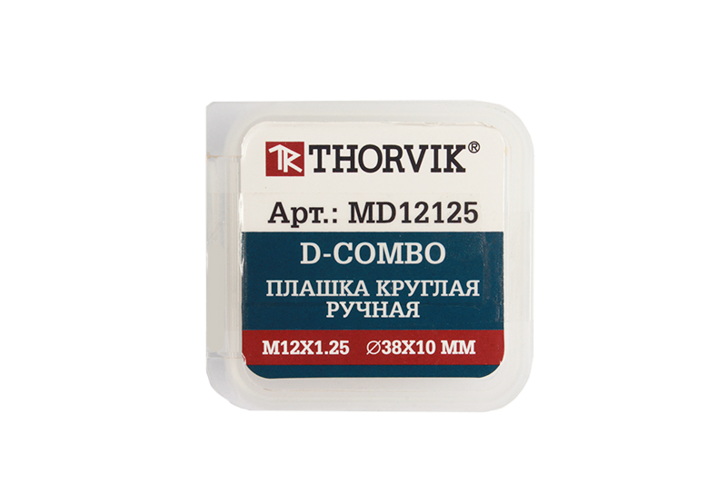 Плашка THORVIK М12х1.25 D-COMBO круглая ручная HSS Ф38х10мм фотография №3