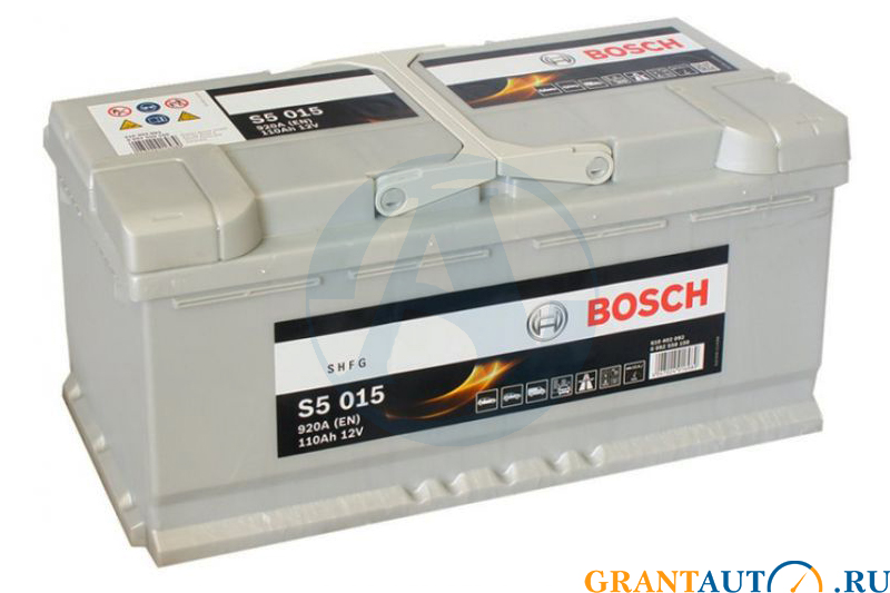 Аккумуляторная батарея BOSCH SILVER S5015 6СТ110 * 610 402 092 фотография №1