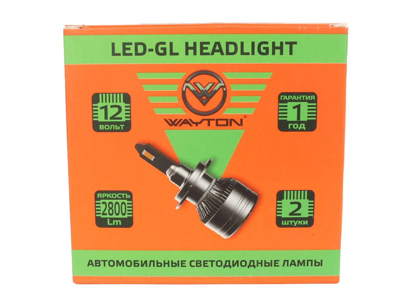 Лампа WAYTON LED-GL H8/H9/H11/H16 12V 5000K 2800Lm диодная комплект фотография №3