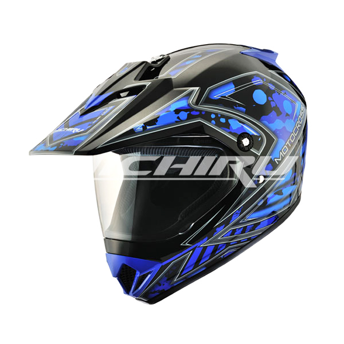 Шлем кроссовый MC 145 Splash Blue MICHIRU XL фотография №1