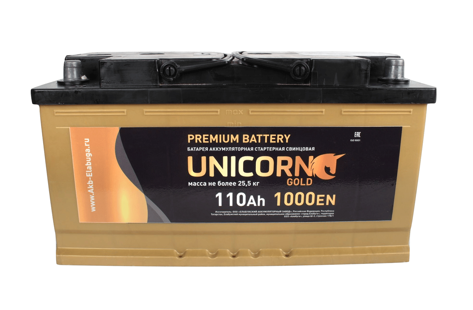 Аккумуляторная батарея UNICORN Gold 6СТ110 обратная фотография №1