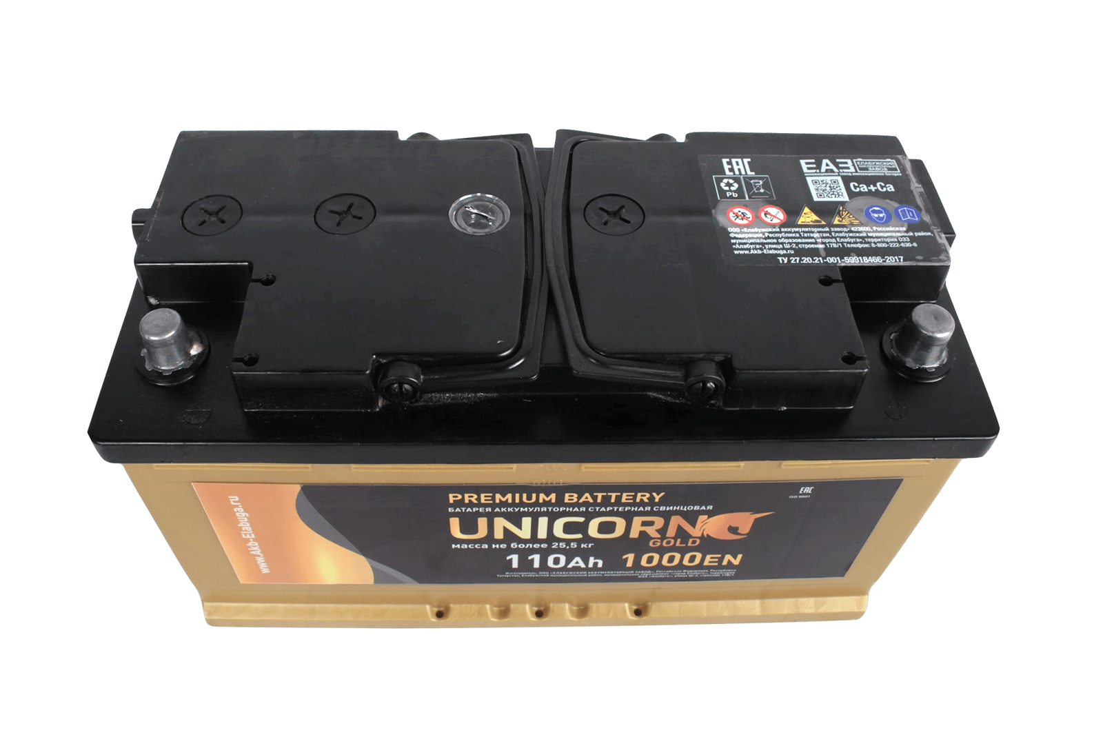 Аккумуляторная батарея UNICORN Gold 6СТ110 обратная фотография №2