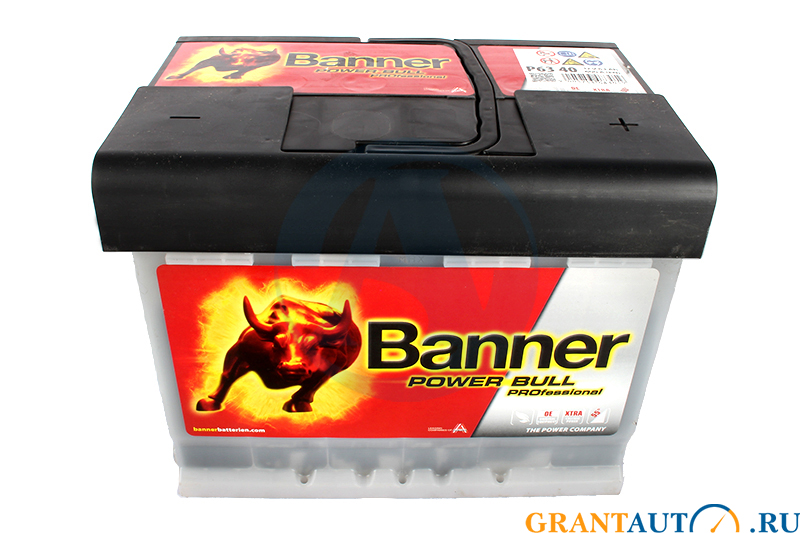 Аккумуляторная батарея BANNER Power Bull PRO P6340 6СТ63 обратная фотография №1