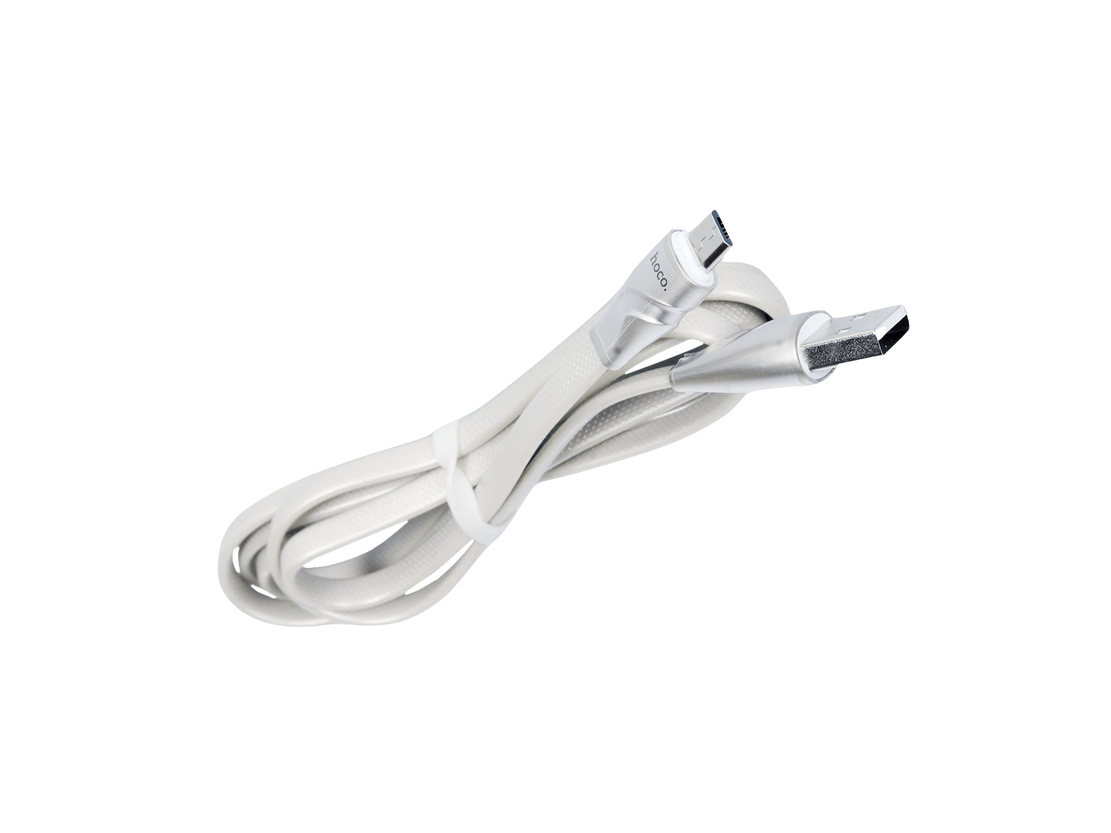 Кабель USB HOCO U57 Twisting, USB - MicroUSB 2.4А, 1.2м, белый фотография №1