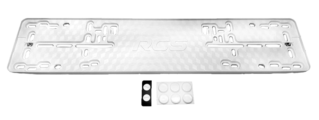 Рамка знака номерного RCS Light белая 1 штука фотография №1