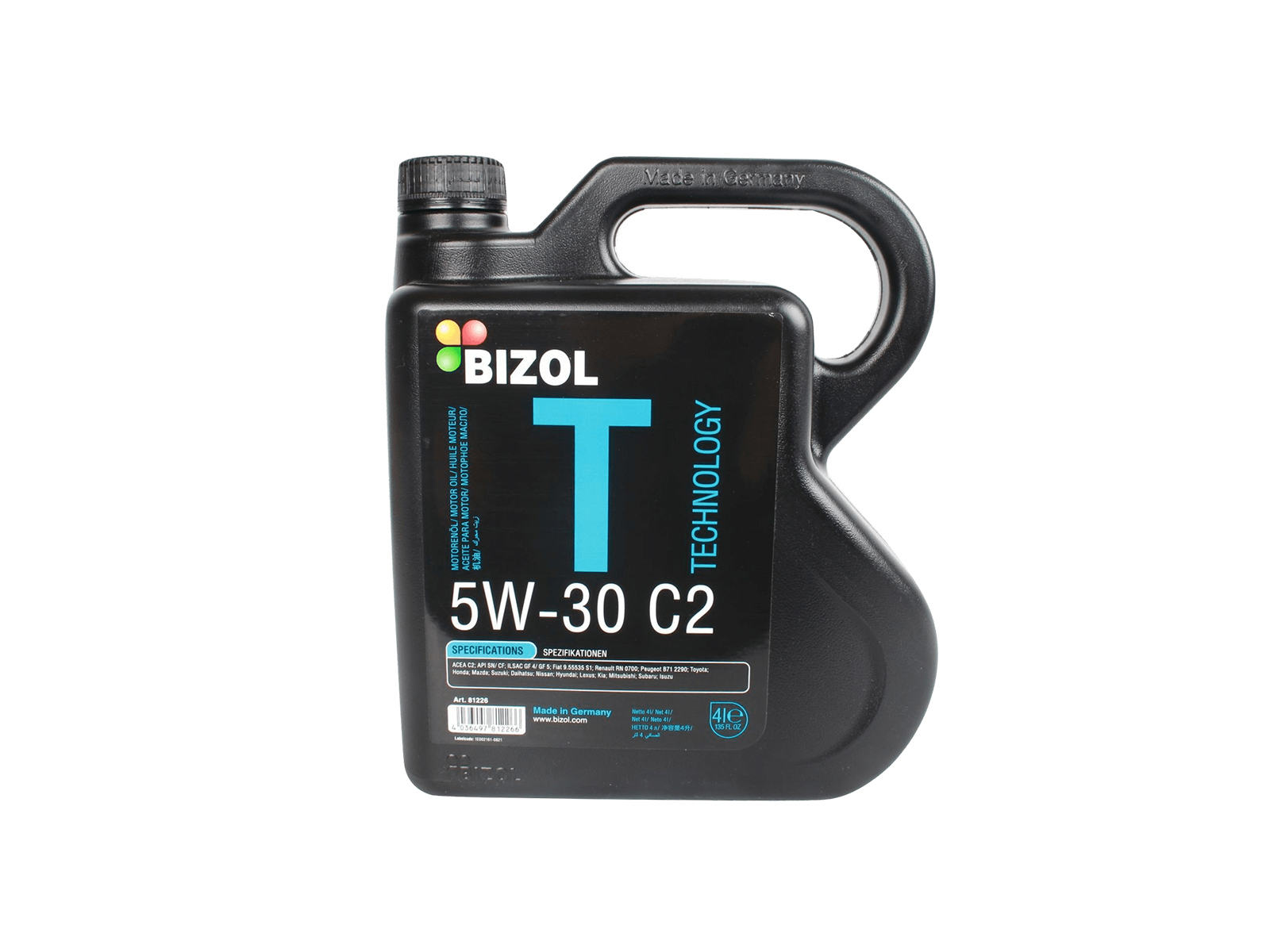 Масло моторное BIZOL Technology 5W30 C2 4л фотография №1