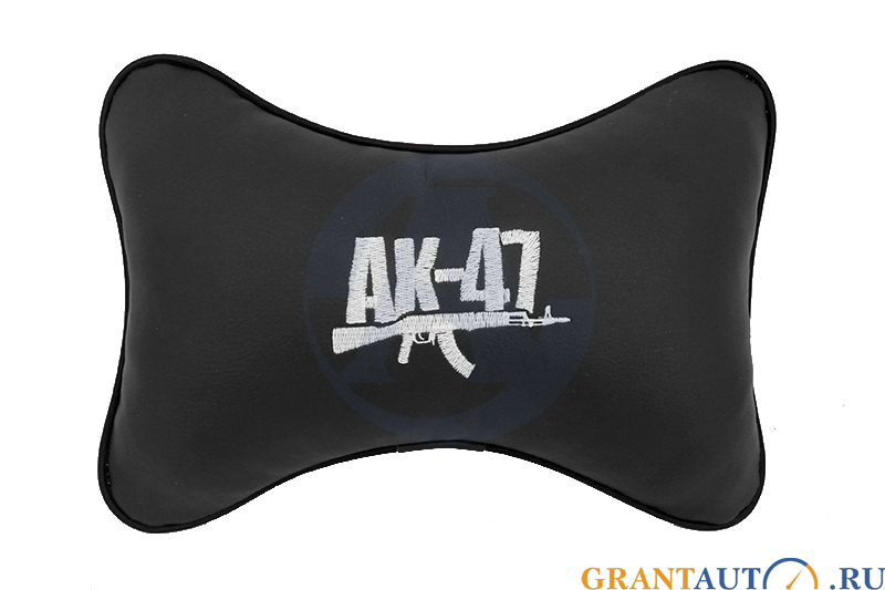 Подушка на подголовник АК-47 черный фотография №1