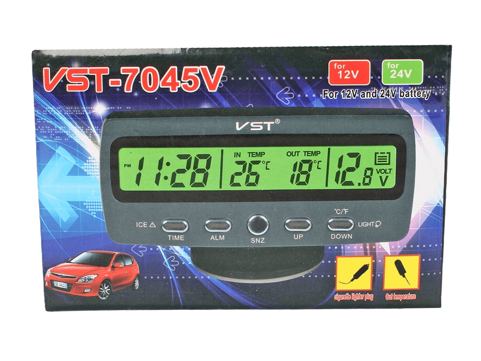 Часы автомобильные VST-7045V фотография №3