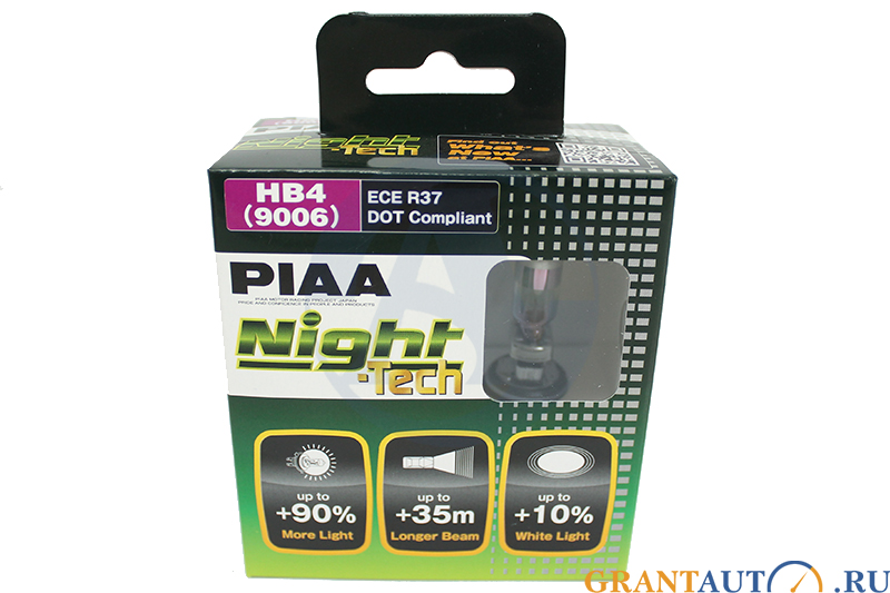 Лампа 12Vx55W HB4 PIAA Night Tech 3600K комплект фотография №1