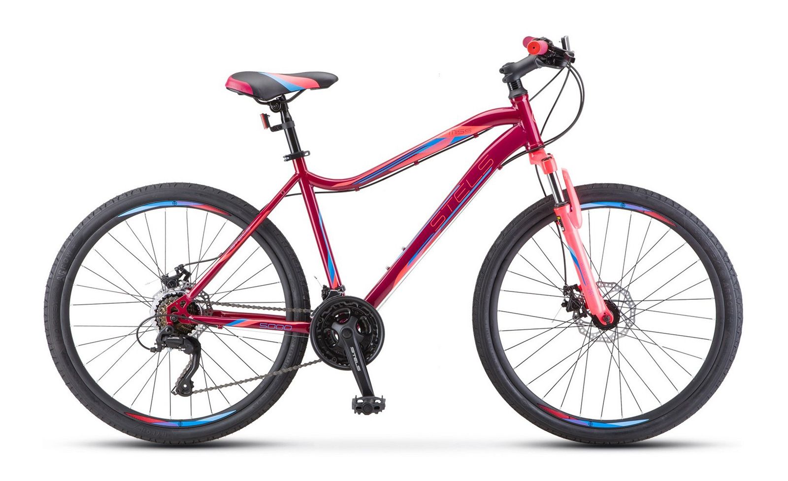 Велосипед STELS MISS-5000 V 18 вишневый-розовый фотография №1