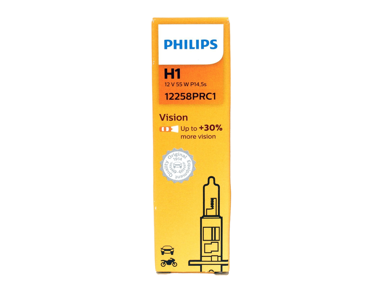 Лампа 12Vx55W H1+30% PHILIPS PREMIUM 1шт. фотография №4