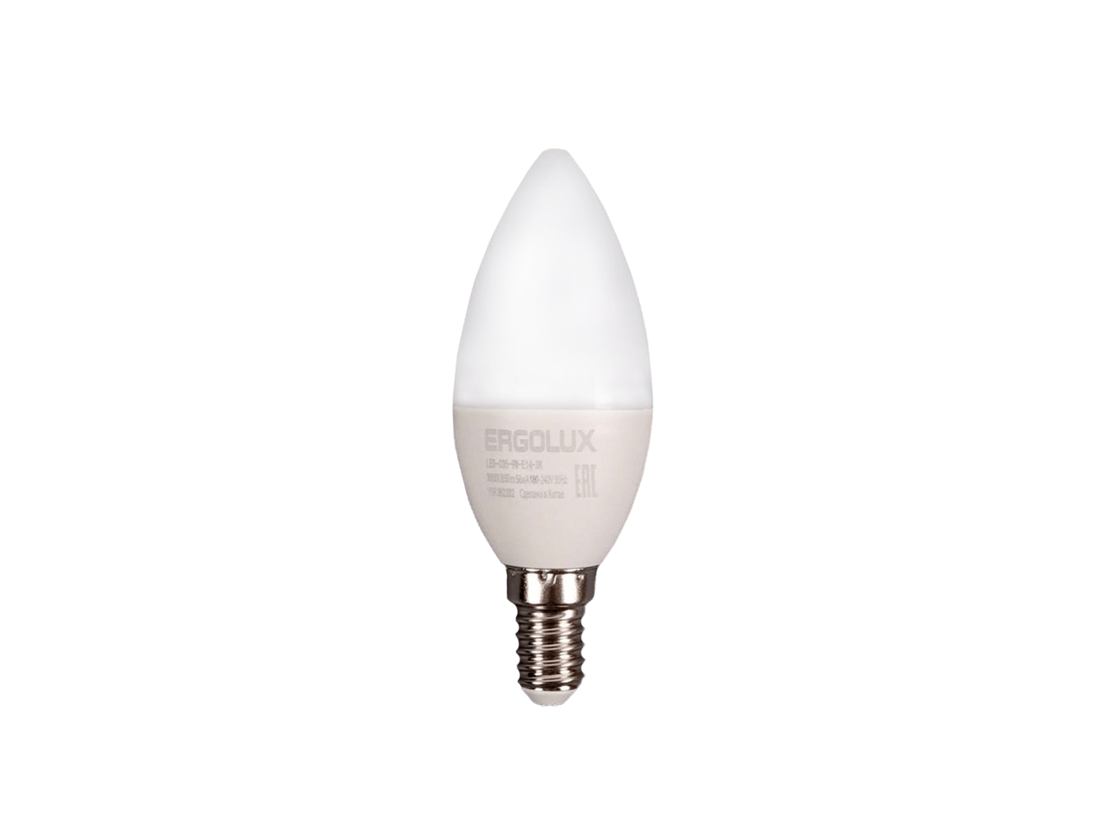Лампа светодиодная Ergolux LED-C35-9W-E14-3K Свеча фотография №1