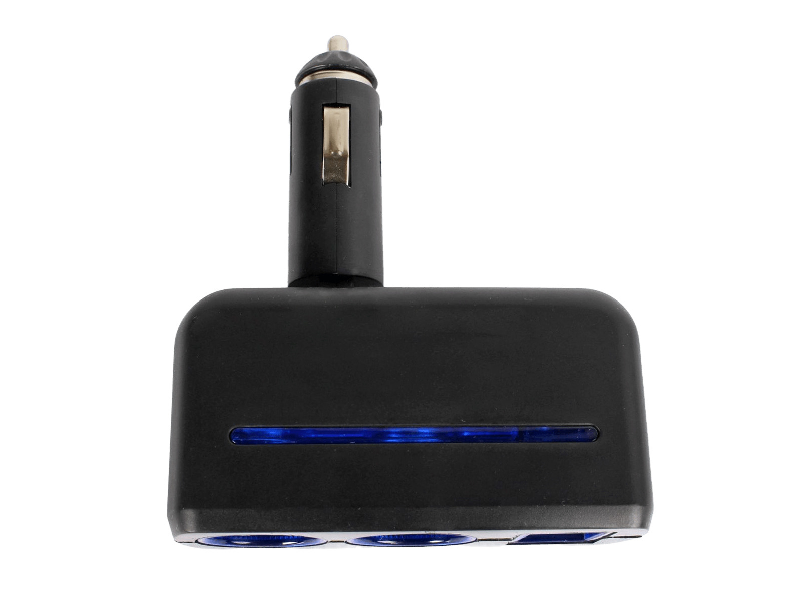 Разветвитель 2 гнезда 2 USB со светодиодной подсветкой фотография №1