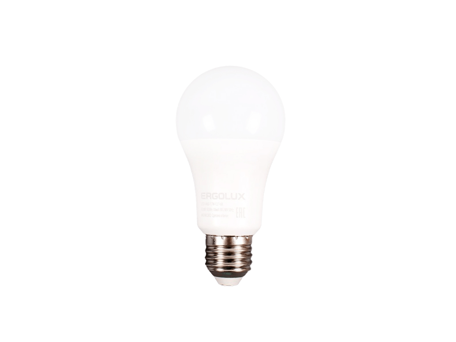 Лампа светодиодная Ergolux LED-A60-17W-E27-6K ЛОН фотография №1