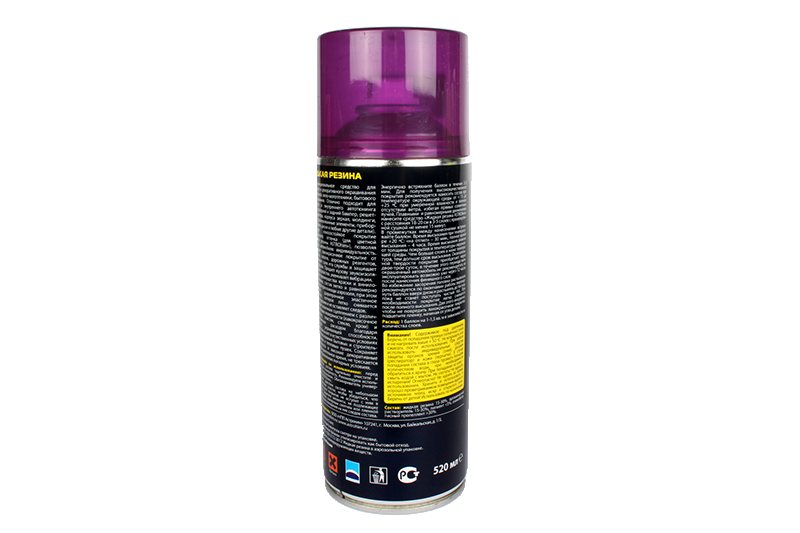 Жидкая резина фиолетовая флуоресцентная  АСТРОХИМ спрей 520мл фотография №2