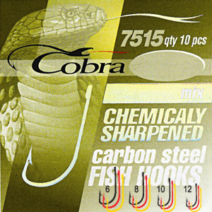 Крючки Cobra MIX серия 7515 размер 012 10 штук фотография №1