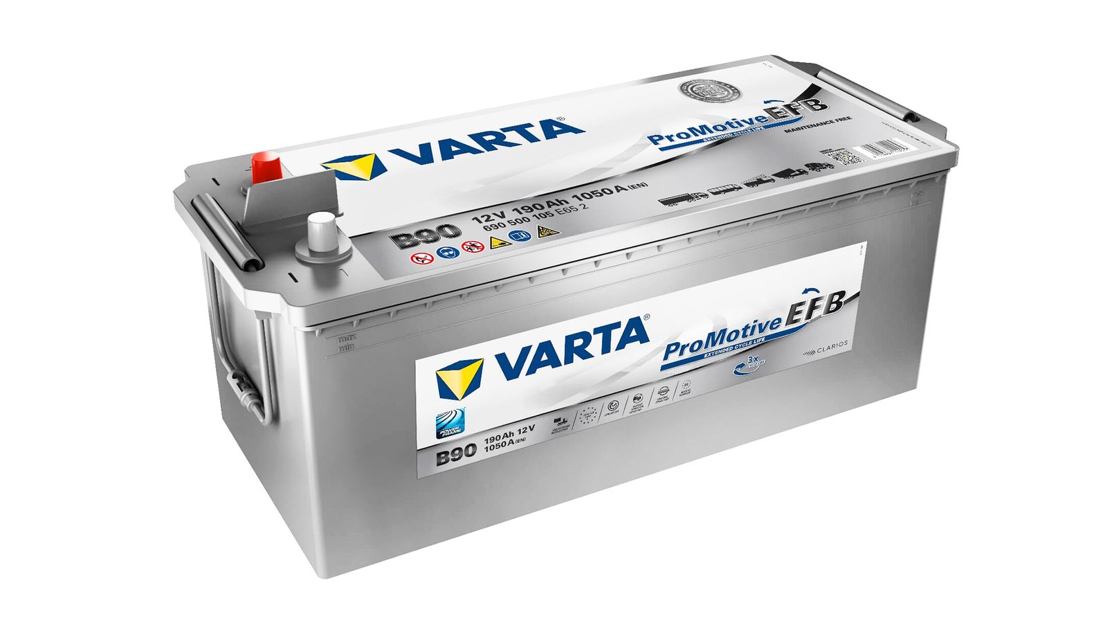 Аккумуляторная батарея VARTA PRO-motive EFB B90 6СТ190 *690 500 105 (+слева) фотография №1