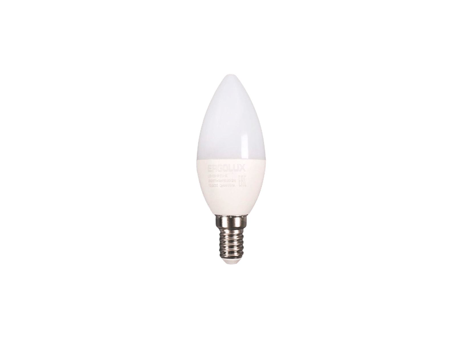 Лампа светодиодная Ergolux LED-C35-9W-E14-6K Свеча фотография №1