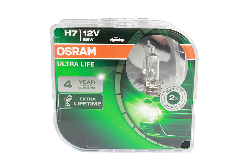 Набор ламп 12Vx55W H7 OSRAM ULTRA LIFE 2 штуки комплект O-64210 ULT2 EURO фотография №1