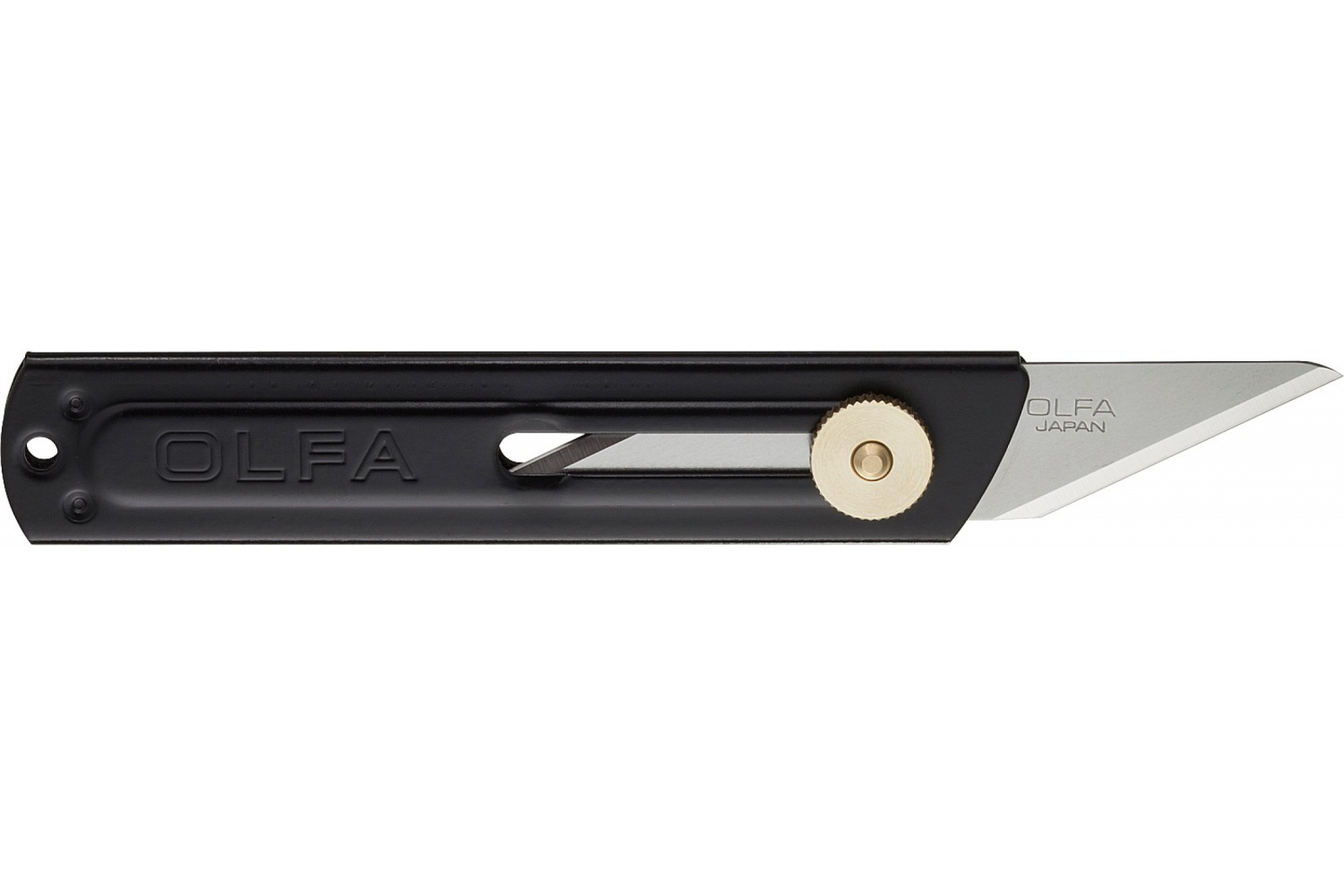 Нож OLFA металлический корпус с выдвижным 2-х сторонним лезвием 18мм фотография №2