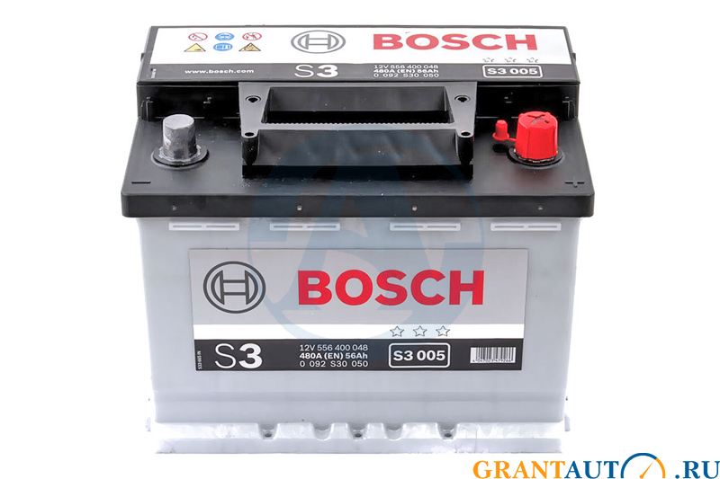 Аккумуляторная батарея BOSCH S3005 6СТ56 фотография №1