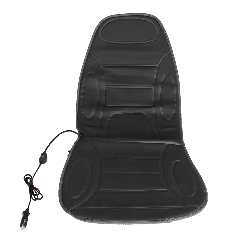 Накидка на сиденье с подогревом SKYWAY с терморегулятором (2 режима) 120х51см 12V Серый 2,5А-3А фотография №1