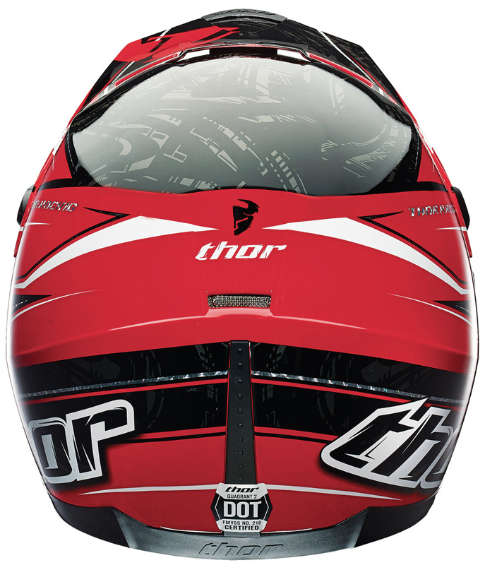 Шлем Thor 2014 Quadrant Stripe красный LG фотография №2