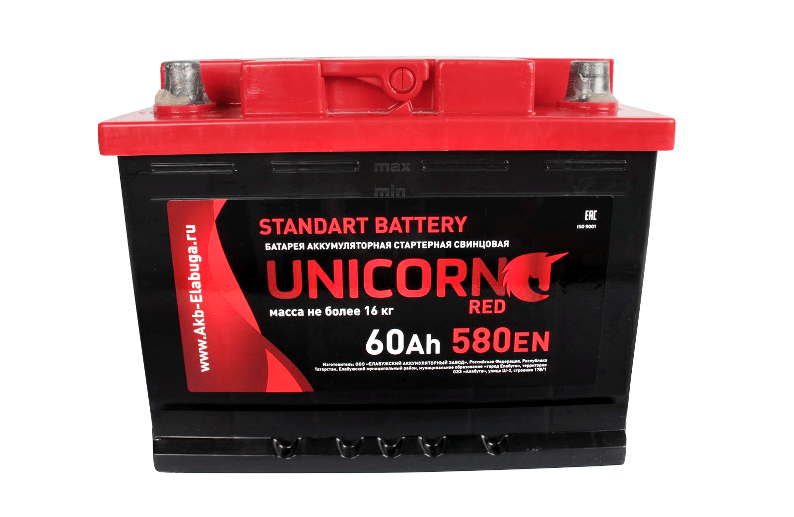 Аккумуляторная батарея UNICORN Red 6СТ60 фотография №1