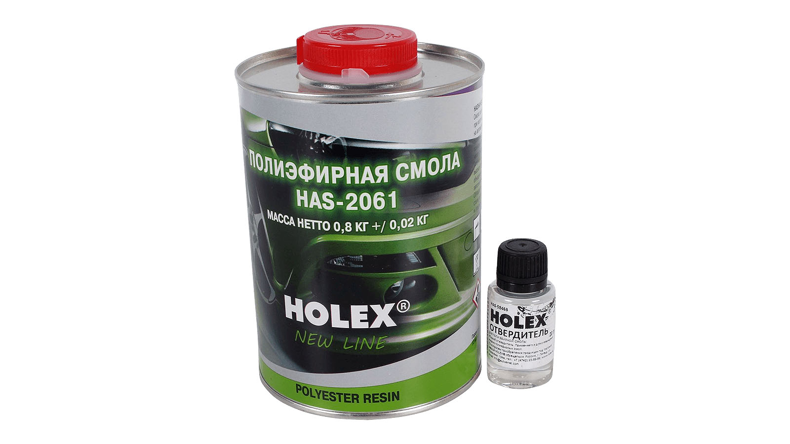 Полиэфирная смола HOLEX 0,8 кг+0,02 фотография №1