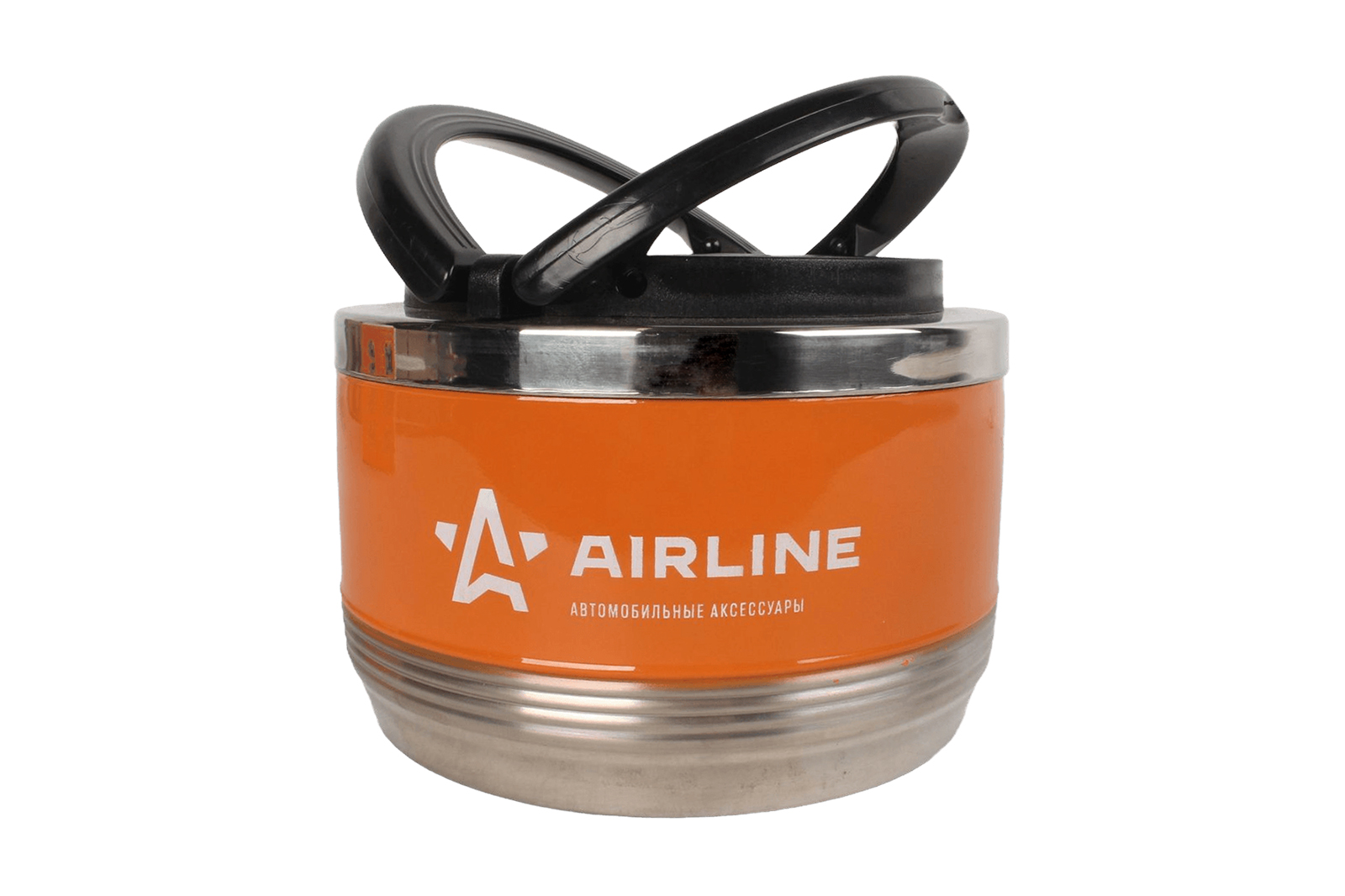 Термос AIRLINE ланч-бокс 0.7л,1 контейнер,с ручкой,нержавеющая сталь,оранжево-черный фотография №1