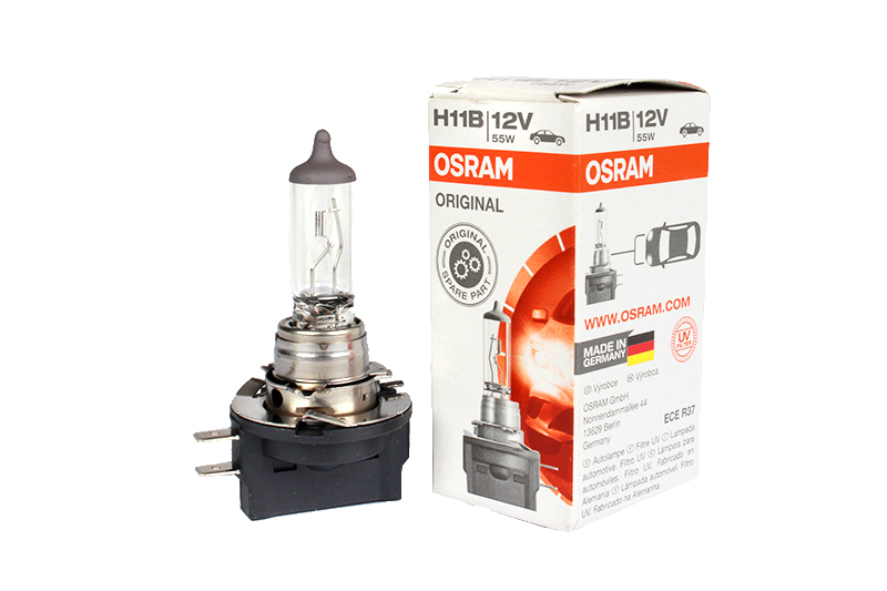 Лампа 12Vx55W H11B OSRAM PGJY19-2 фотография №1